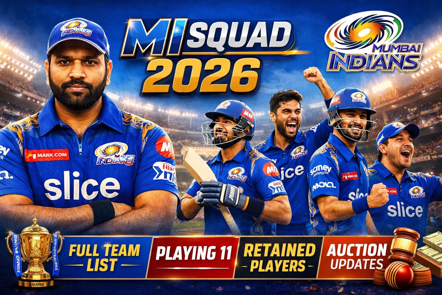MI Squad 2026 IPL: Full Team List, Playing 11, Retained Players & Auction Updates