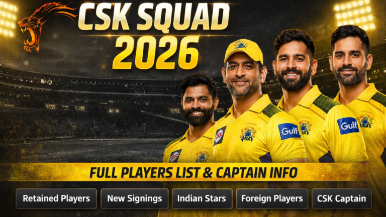CSK Squad 2026