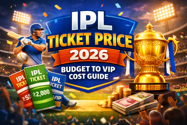 IPL Ticket Price 2026 – Full Details (From Low Budget to VIP Prices)