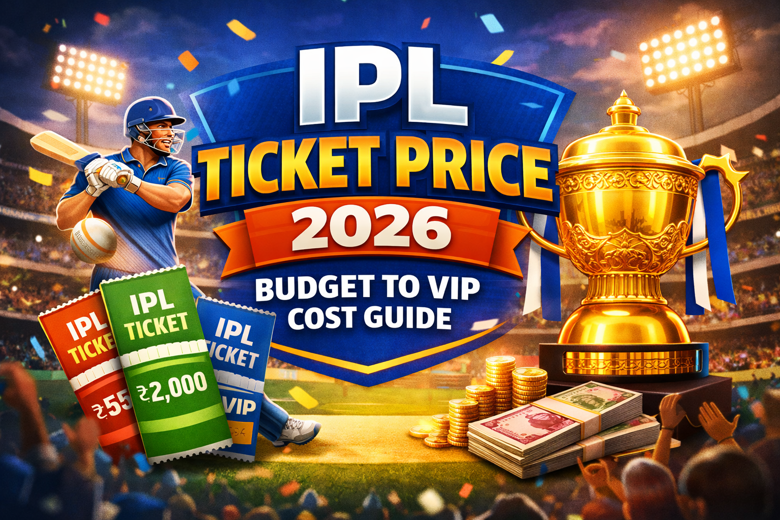 IPL Ticket Price 2026 – Full Details (From Low Budget to VIP Prices)